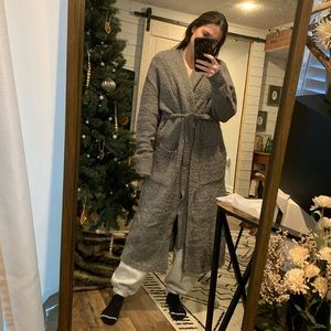 Skims Cozy Knit Robe in Smoke